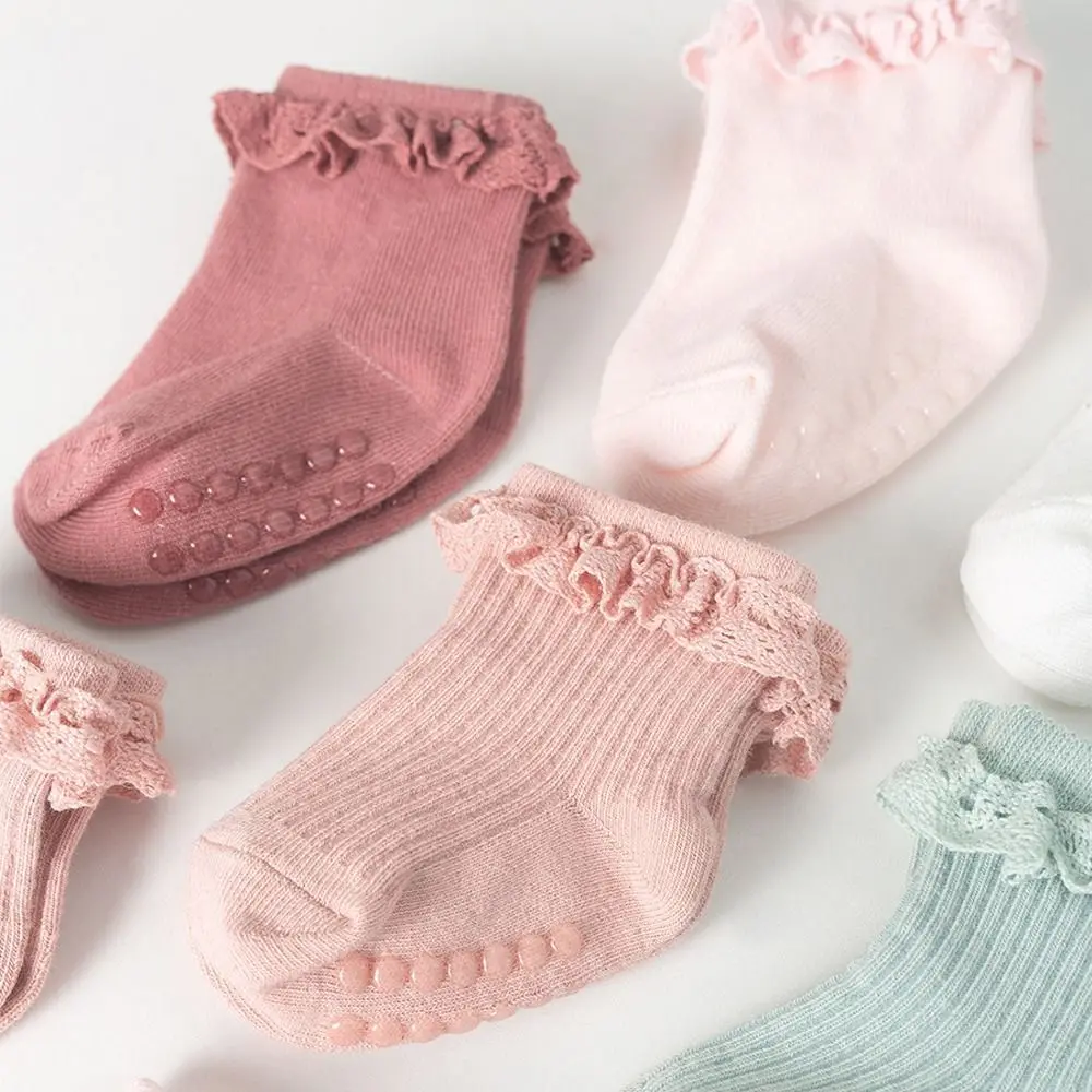 

Новые дышащие детские носки, однотонные нескользящие чулки для новорожденных, хлопковые носки-тапочки с клеем для малышей