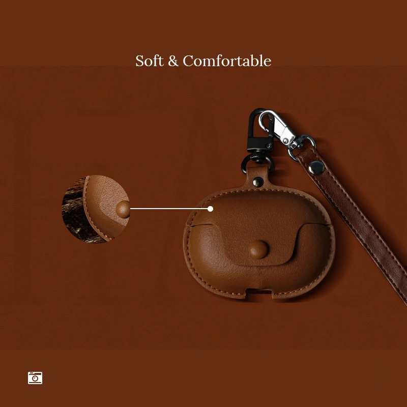 Capa luxuosa de couro pu para fones de ouvido sem fio jbl tune buds2, com corrente, capa protetora à prova de choque, acessórios para fones de ouvido