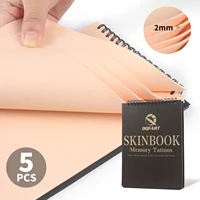 DQFART Libro de práctica de tatuaje en blanco de 2 mm de espesor, accesorios de maquillaje permanente para principiantes y artistas experimentados