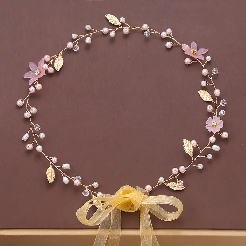 

Хрустальный жемчуг невесты, свадебный венок, головной убор, повязка на голову с искусственным цветком, реквизит для путешествий, венки, гирлянды, украшение головного убора