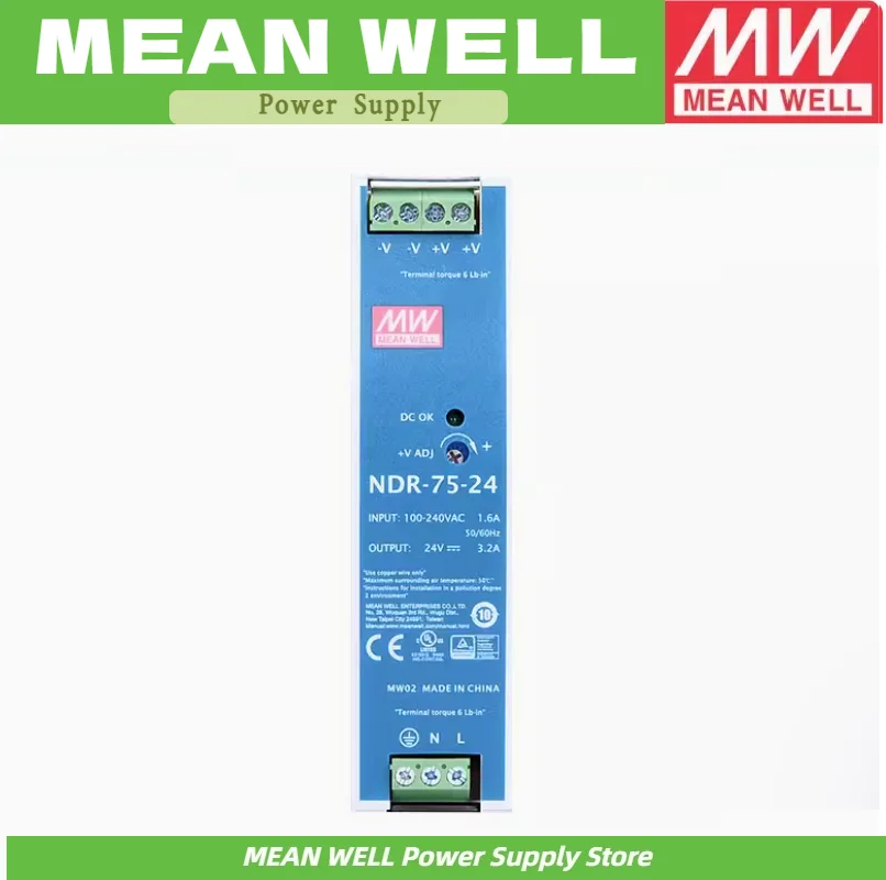 

EDR-75 series EDR-75-24 mean well EDR 76.8W 24V 0~3.2A