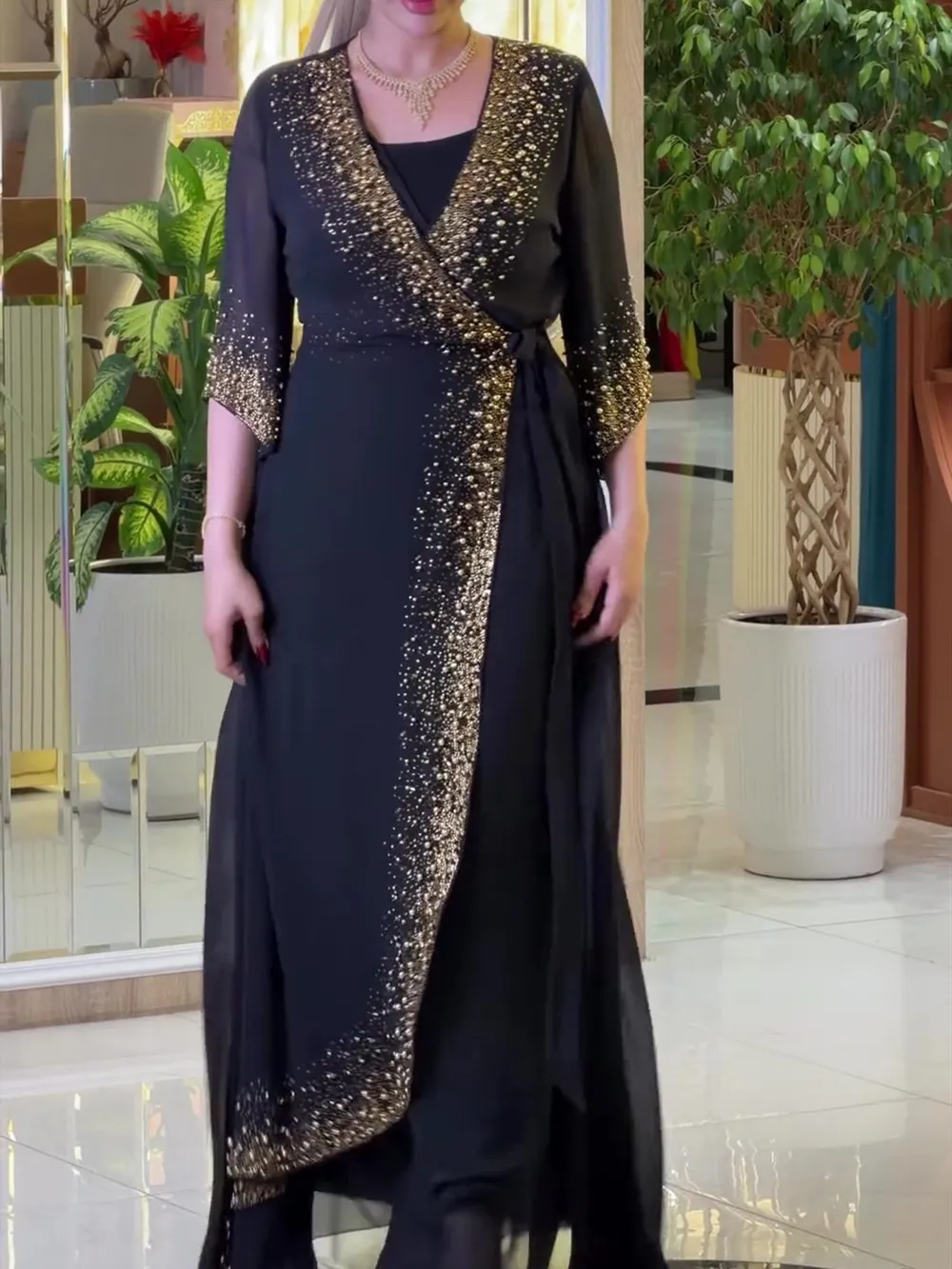 

Рамаданский абайя-кафтан из Дубая, мусульманское платье-хиджаб, кардиган, африканские вечерние платья для женщин, кимоно, женский халат, кафтан, исламская одежда