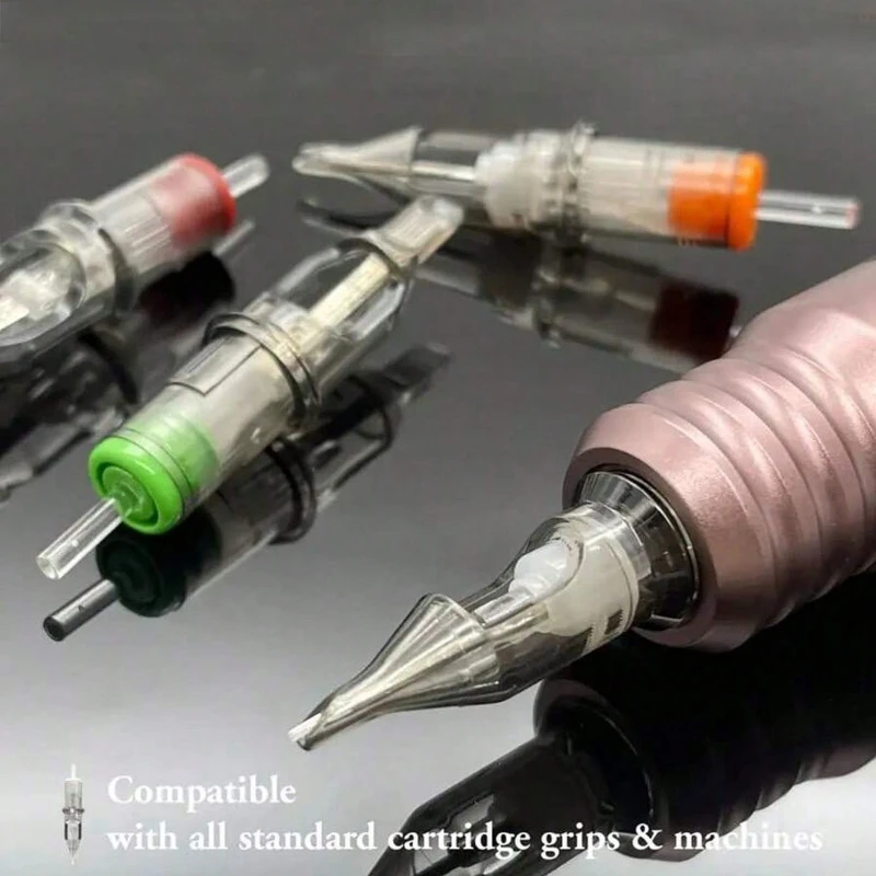 3/5/7RL /RM Disposable Tattoo Shaders for Ink Cartridges,Tattoo Pens,Permanent Makeup,Tattoo Supplies, with A Diameter of 0.35mm