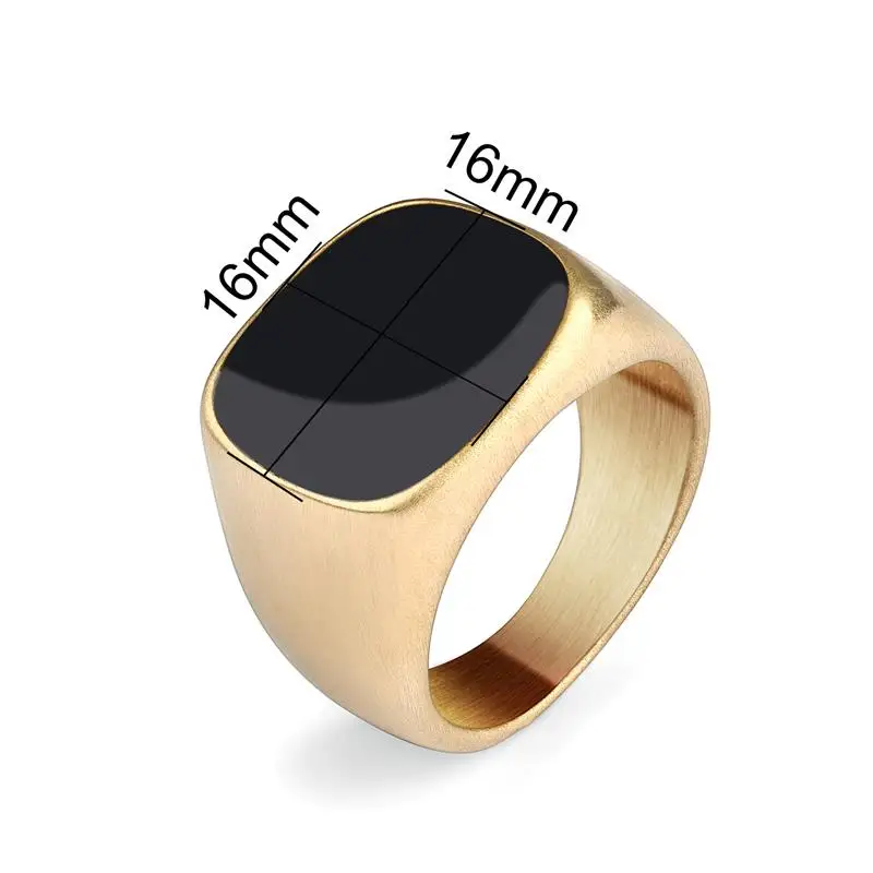 Fashion Male Punk Rock Stainless Steel Black Frosted Ring For Men Women Hip Hop Party Male Wedding Jewelry Gift