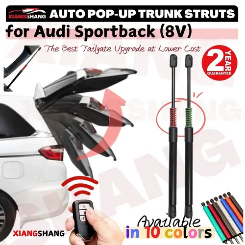 Imagen 2 del producto Amortiguadores de Gas Automáticos para Maletero de Audi A3/S3/RS3 Sportback (8V) 5 Puertas Hatchback, Soportes de Elevación con Resorte para Apertura Automática