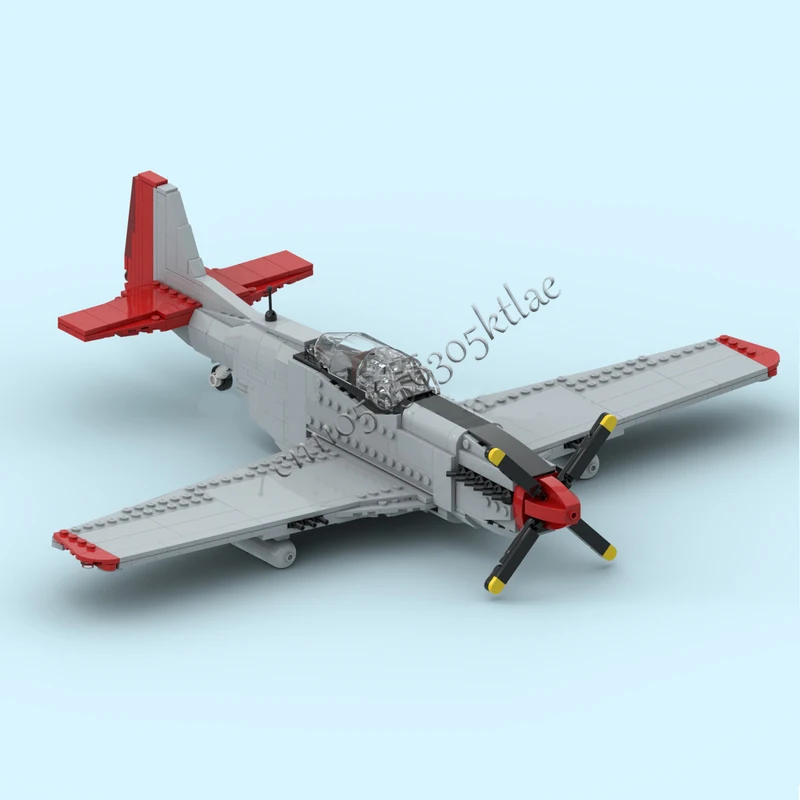 789 pçs P-51D único assento lutador jato aeronaves modelo moc blocos de construção tijolo diy montagem criativa brinquedo para crianças presente natal