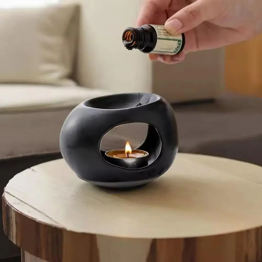 Brûleur d'encens en céramique, chauffe-cire, diffuseur d'huiles essentielles, aromathérapie, maison, bureau, relaxation, cadeau spa populaire