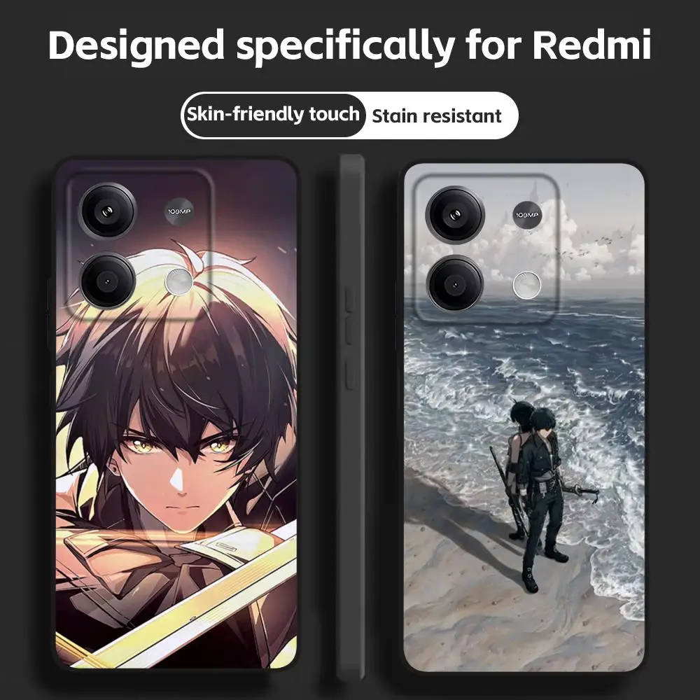 Чехол для телефона с обоями Wuthering Waves Male Rover для Redmi Note 14 13 12 11 Pro Plus S 5G 14C A3, мягкий черный чехол для телефона