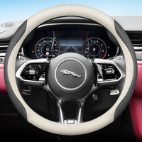 Car Steering Wheel Cover For Jaguar XE XF XJ F-TYPE XK X250 X260 9color Leather Carbon Breathable Anti Slip  Accessories