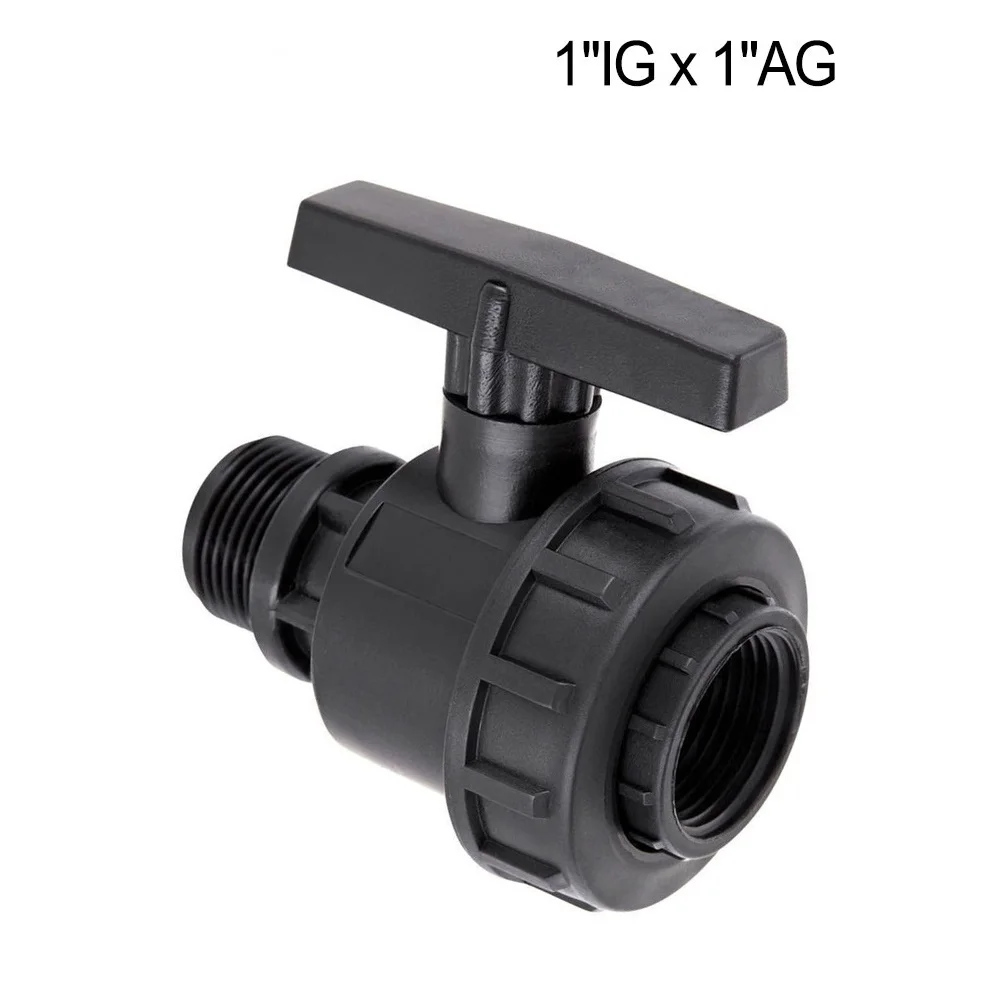 Efficient Installation with Threaded Design PP Threaded Fitting Ball Valve for Female Thread x Male Thread Compression PE