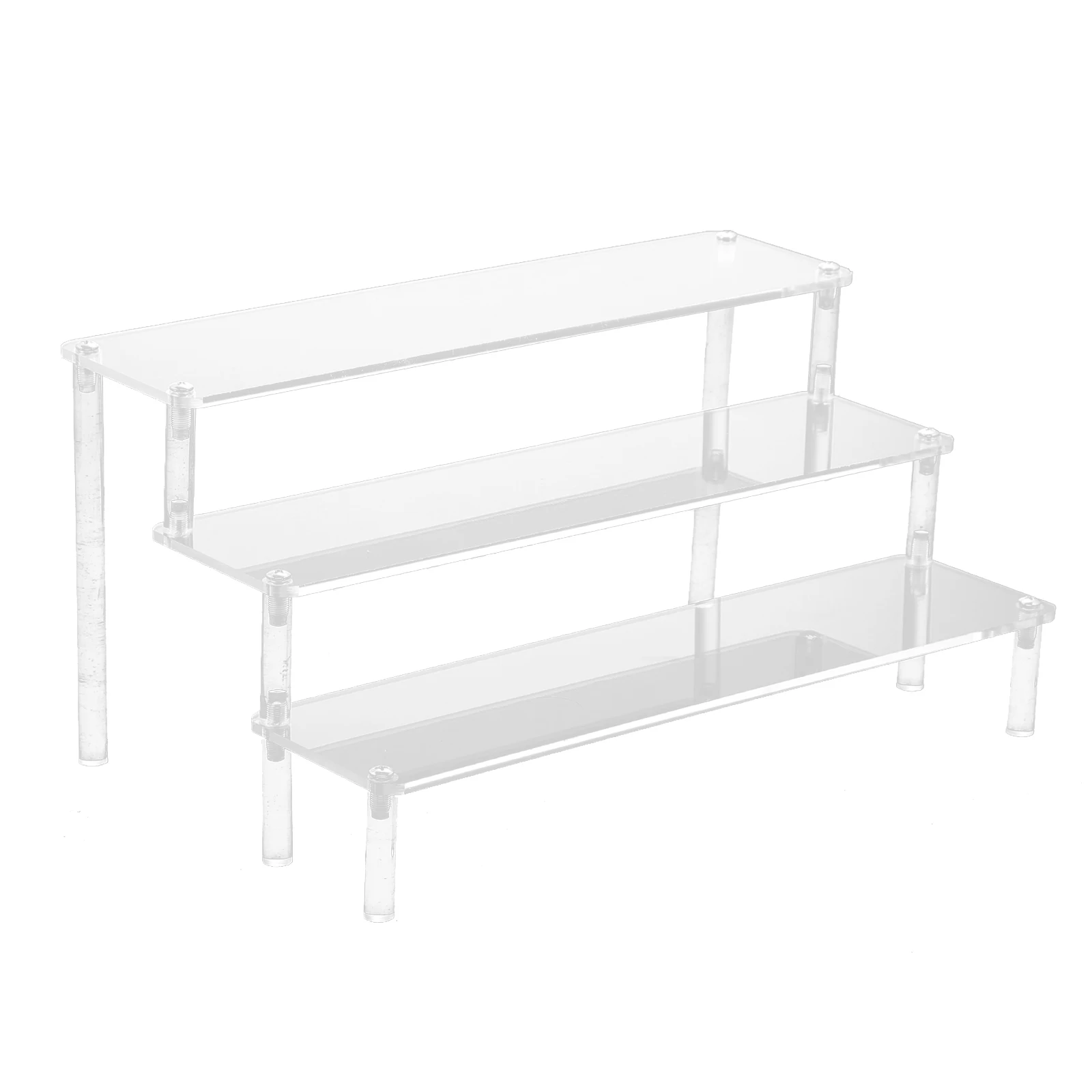 

Acrylic Display Rack Multi-layer Storage Organizer Desktop Holder Jewelry Stand Acrylic Material Long Use Storage Shelf