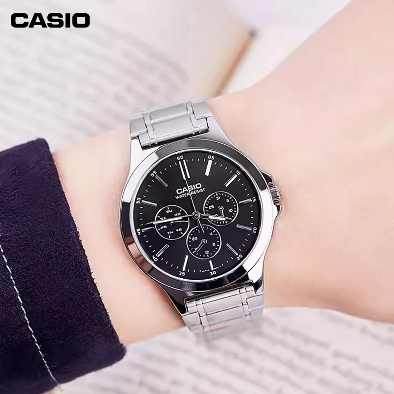 Casio MTP-V300D/V300L Men\'s Classic Three Eyes Fashion Casual Business Simple Waterproof Quartz Watch Gift Date of the Week