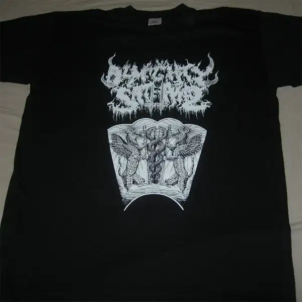 تي شيرت رياضي عصري بأكمام قصيرة مع طباعة فرقة معدنية الموت، مسامي ومناسب للارتداء اليومي #1