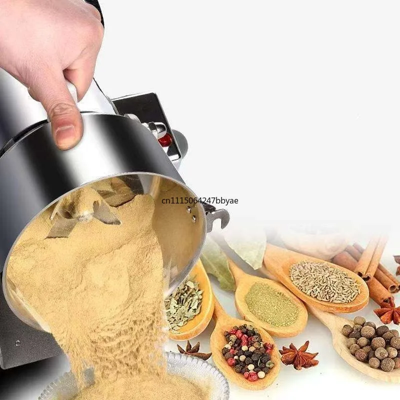 For 4500G 4500W High‑Speed Grain Spice Powder Crusher Stainless Steel Commercial Cereal Medicinal Coffee Grinder