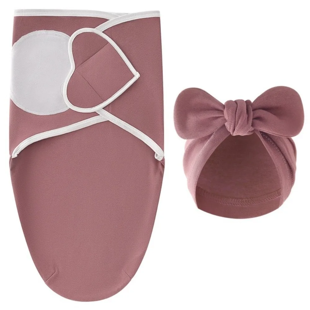 

Bowknot Blanket Hat Set Soft Fabric Flower Newborn Photography Blanket Breathable Lightweight Material Infant Swaddle Blanket