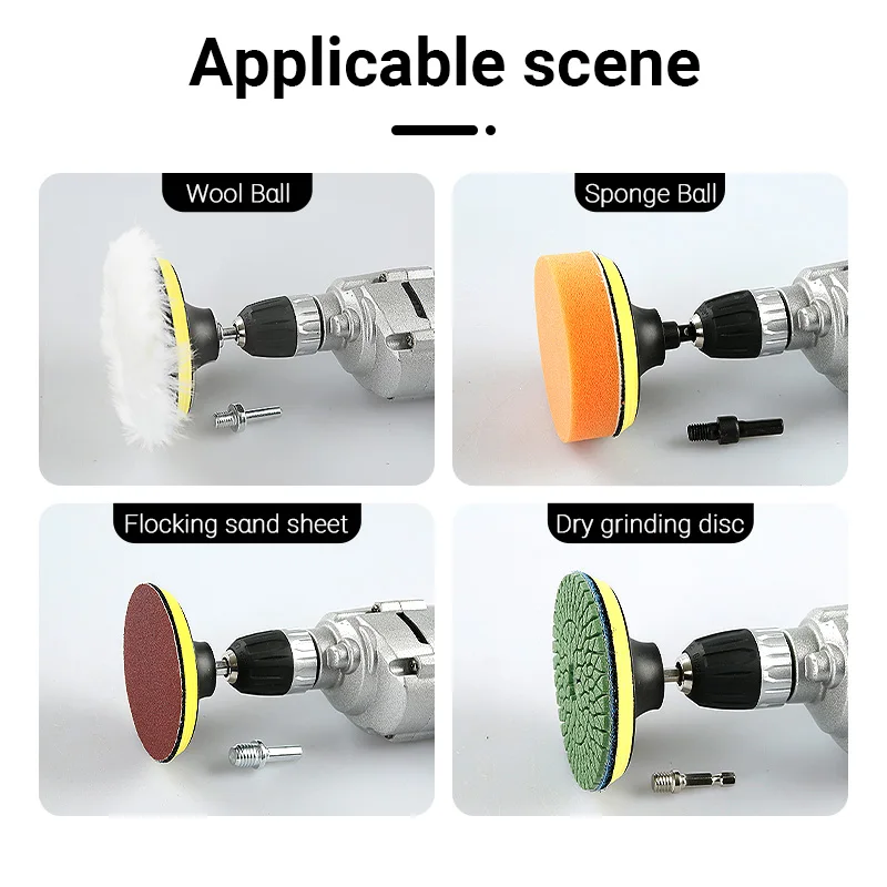 Hand drill angle grinder adapter connecting rod hexagonal handle round handle sticky disc polishing machine accessories tool