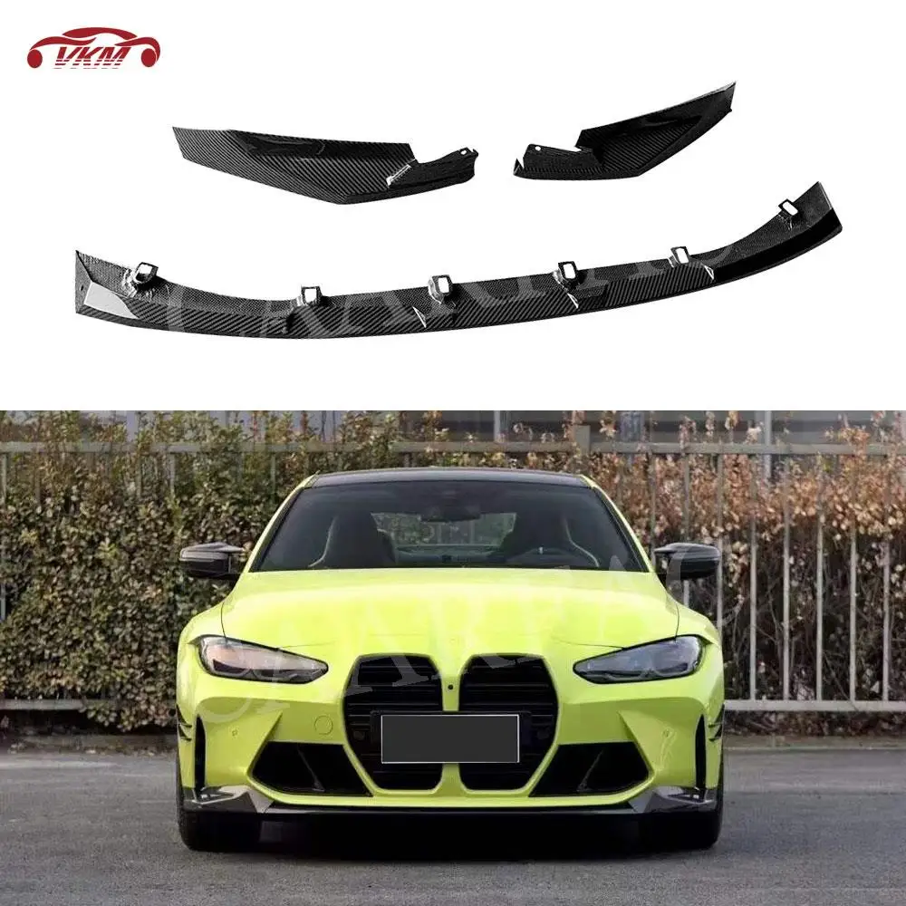 

For BMW 3 4 Series G80 G82 G83 M3 M4 2021 UP Dry Carbon Car Front Bumper Splitter Lip Spoilers M Style