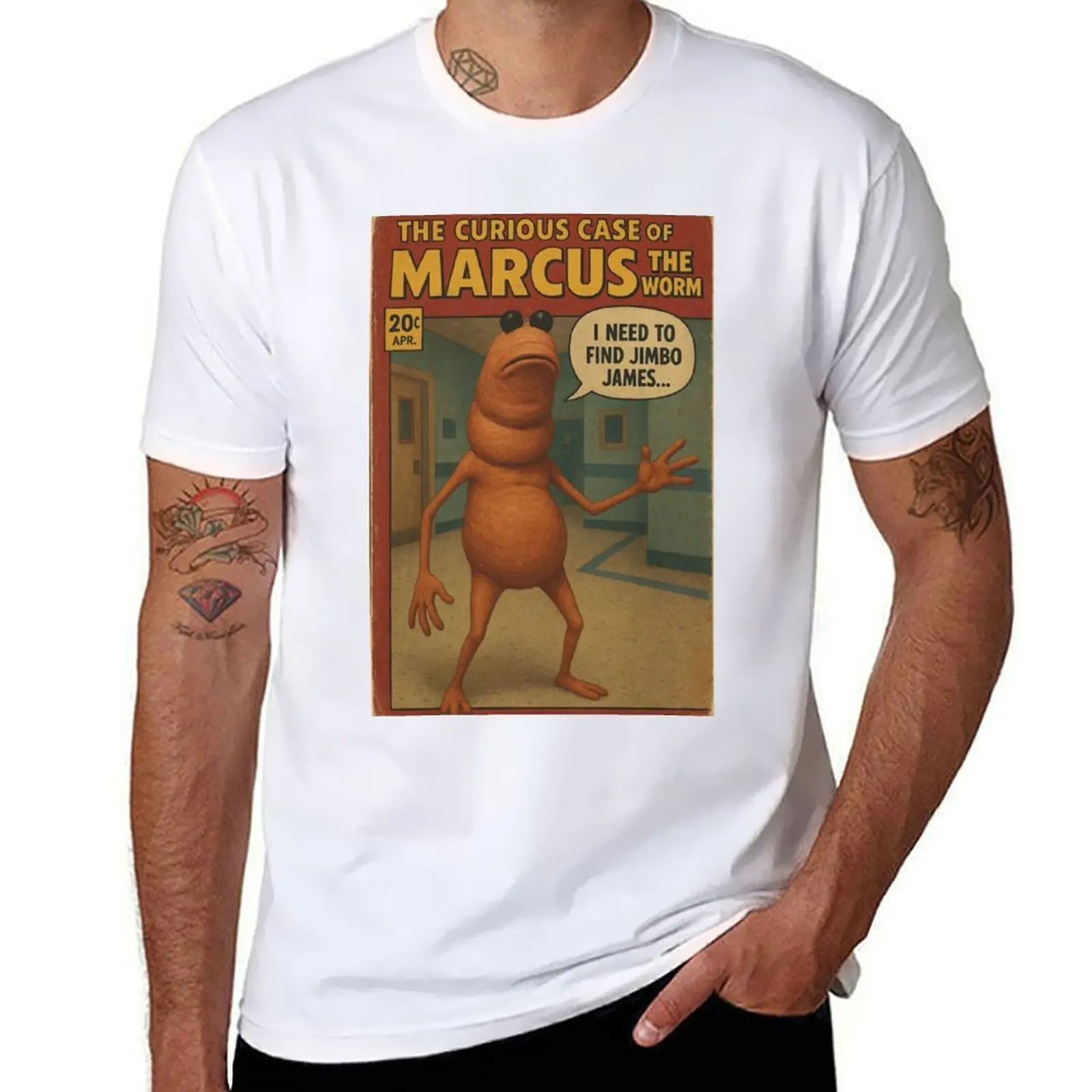 

Marcus the Worm Comic Funny Retro Parody T-Shirt funny t shirts cotton essential t shirt T-Shirt