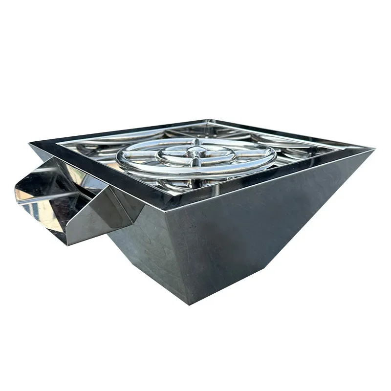 Villa B & B Hot Spring Pool Fireproof Basin, Stainless Steel Creative Water Brazier