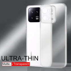 Custodia in Silicone Ultra sottile da 0.3mm per Xiaomi Mi 13 13T 12 12X 12S 11 Pro Ultra 10 10T Lite Cover posteriore morbida opaca trasparente Slim