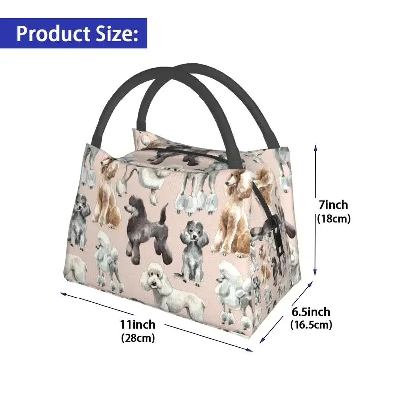 Custom Poodle Mouth Face Lunch Bag Women Cooler Warm Insulated Lunch Boxes for Work Pinic or Travel