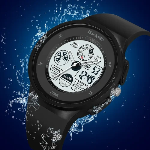 Imagen 2 del producto Relojes de pulsera SKMEI 2346, relojes Mannen, reloj electrónico Digital de moda, relojes deportivos informales para hombres y mujeres, resistente al agua