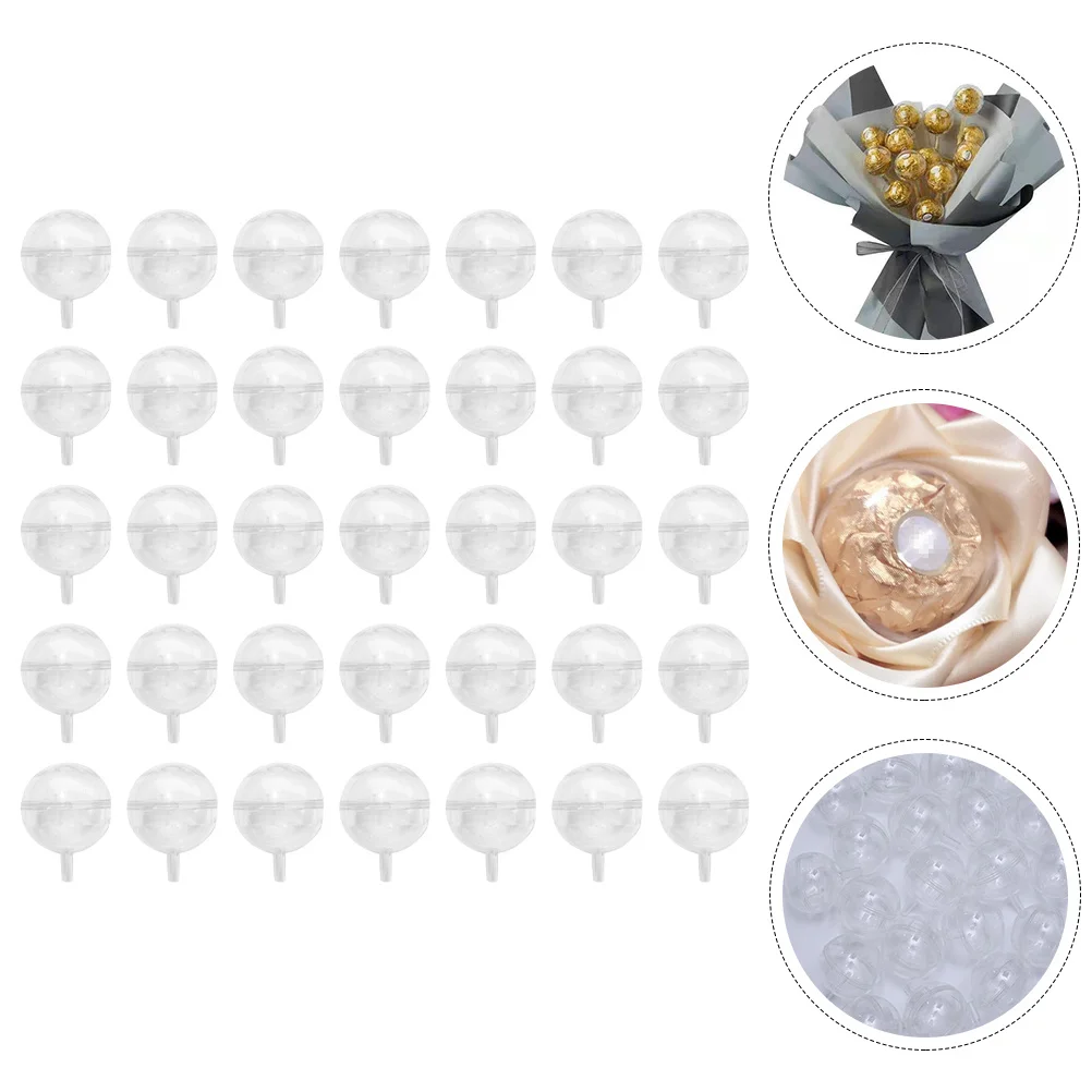 

60 pcs Packaging Ball Plastic Chocolate Wrapper For Candy Bouquet Base Chocolate Ball Holder Portable Candy Packaging Case