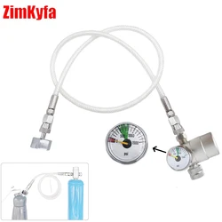 Whipped Cream Pressure Regulator Valves with 80cm Clear NO2 Gas Refill Hose For N2O 0.95L Cans