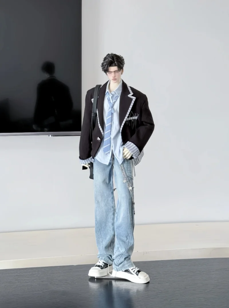 Los pantalones de muñeca bjd son adecuados para accesorios de muñeca vaqueros de pierna ancha de talla tío 68-73 75