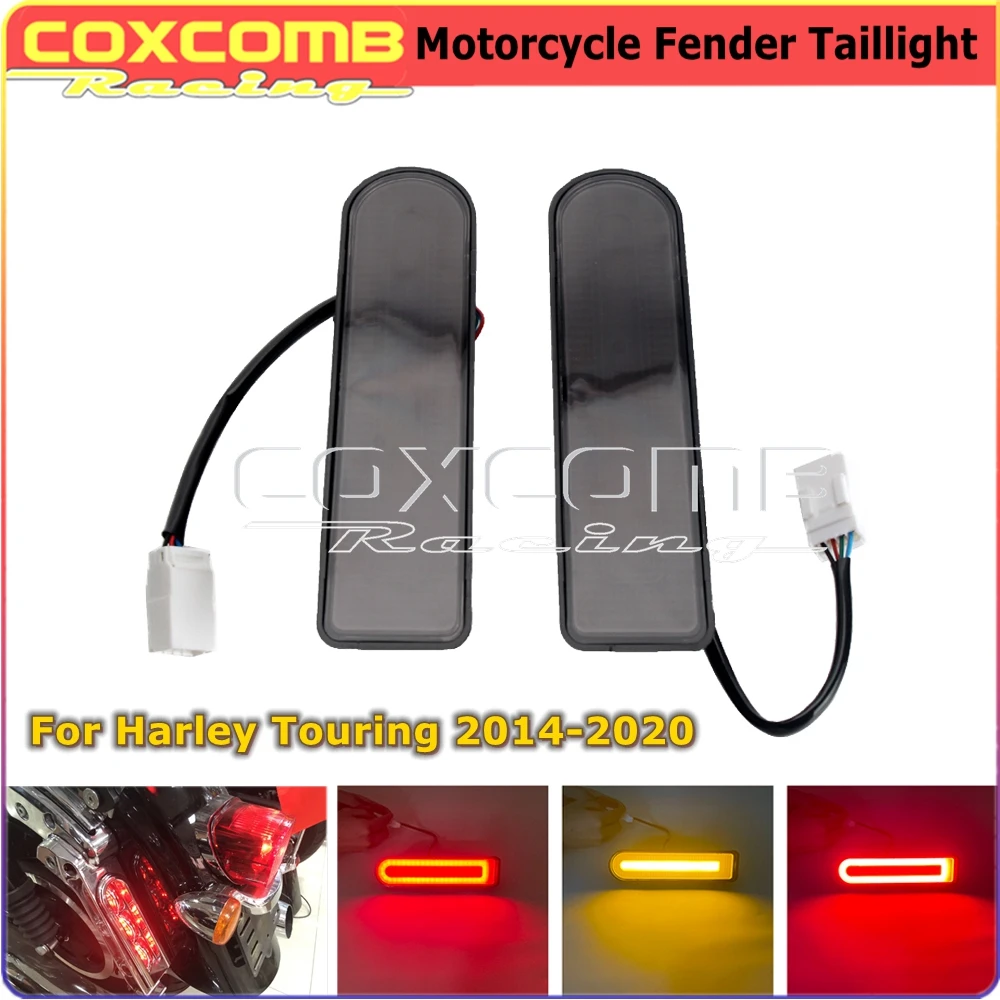 

Saddlebag Filler Inserts LED Taillight Rear Fender Lamp For Harley Touring Road King Street Glide Electra Ultra Limited 2014-20