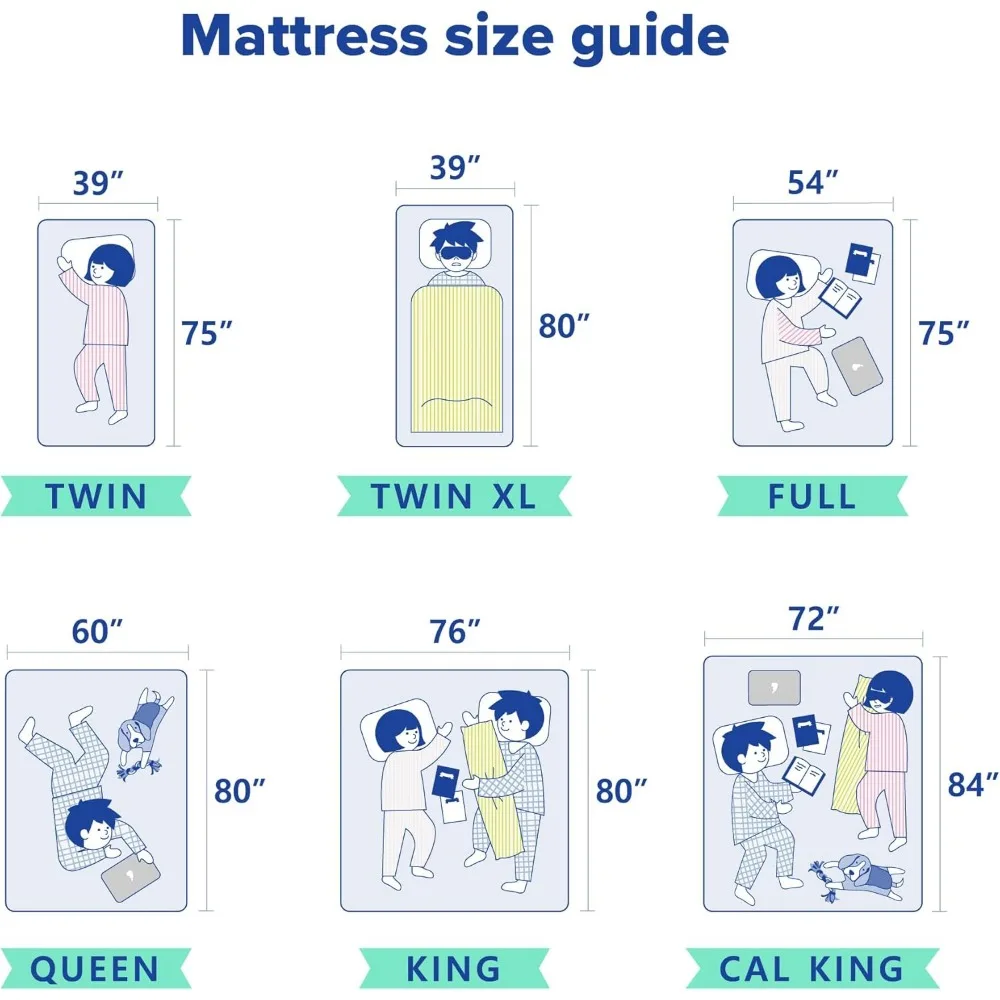 Matelas jumeau en mousse à mémoire de forme, 8 pouces, gel infusé pour le confort et les instituts de pression, CertiPUR-US ignorent