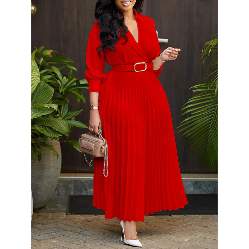 Plus Size Knitted Women Dresses White Long Sleeve V-neck Long Skirt 2024 Autumn Elegant Dresses,Casual Loose Dress