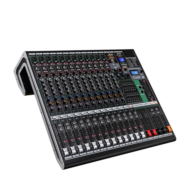 Professional Multifunctional Usb Sound 12 Ways Audio Mixer New Model Analog Audio Mixing Console