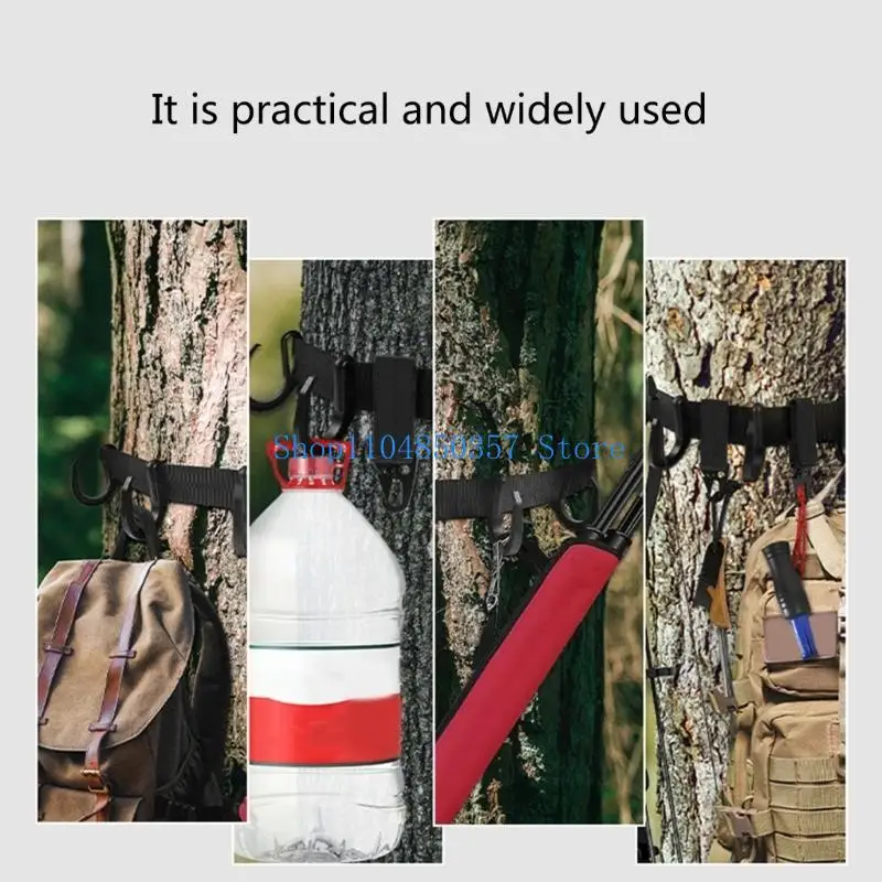 652F Treestand Gear Strap Hangers Bow Hangers Tree Stand Multiple-Hook Tree Stand Accessory Treestand Straps Holder with Hook