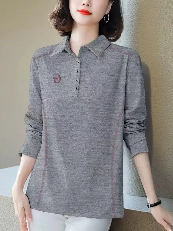 Nueva Camisa Larga de Algodón Puro 2025 para Mujer, Holgada, Estilo Informal, Otoño, Talla Grande, Versátil, Entallada, con Cuello Camisero