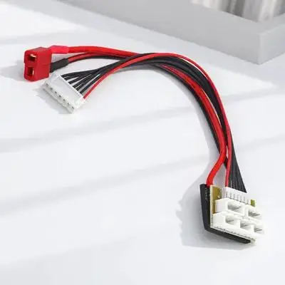 

6S to 3x2s 2x3s Battery Charger Adapter Cable for Imax B5 B6 B8 Fast Simultaneous Charging 2X 2S 7.4V Or 2X 3S
