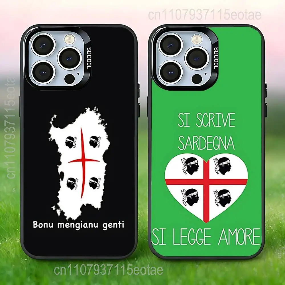 

Flag of Sardinia COOL Phone Case For iPhone 17,16,15,14,13,12,11,Pro,Max,Plus,E,Air,Mini Black Tpu IMD Cover