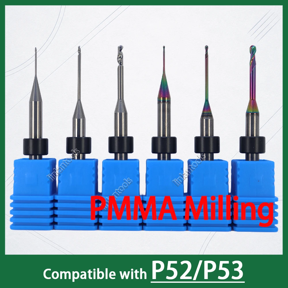 CADCAM End Mill Compatible with UP3D P52/P53 for PMMA, Wax, PEEK