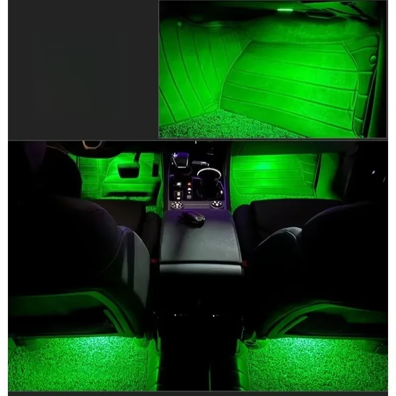 

Светодиодный автомобильный светильник Uiz для ног RGB, атмосферная лампа для интерьера, декоративная для VW Golf 6 MK6 EOS Sharan 7N Touareg 7L 7P Passat B5 B6 Ar