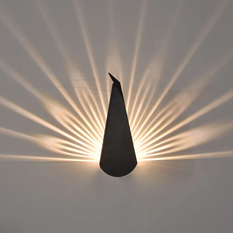 

Bedroom Bedside Wall Lamp Nordic Living Room Creative Aisle Lamp Corridor Modern Minimalist Decoration Peacock Wall Lamp