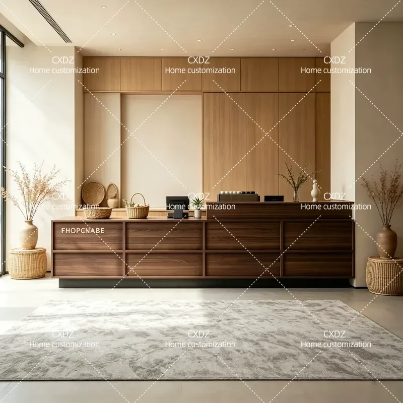 Customized solid wood restaurant checkout page Clothing shop Bar Coffee shop Reception desk B & B hotel Front desk Tea house