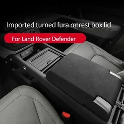 Suede For Land Rover Defender 2020-2025 Car Inierior Central Console Armrest Box Lid Gear Lever Cover Mouldings Acccessories