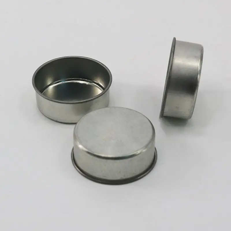 Stainless Steel Round Tealight Cup Holder Scented Candles Wax Bowl Mold for Home Bedroom Living Room Crafts