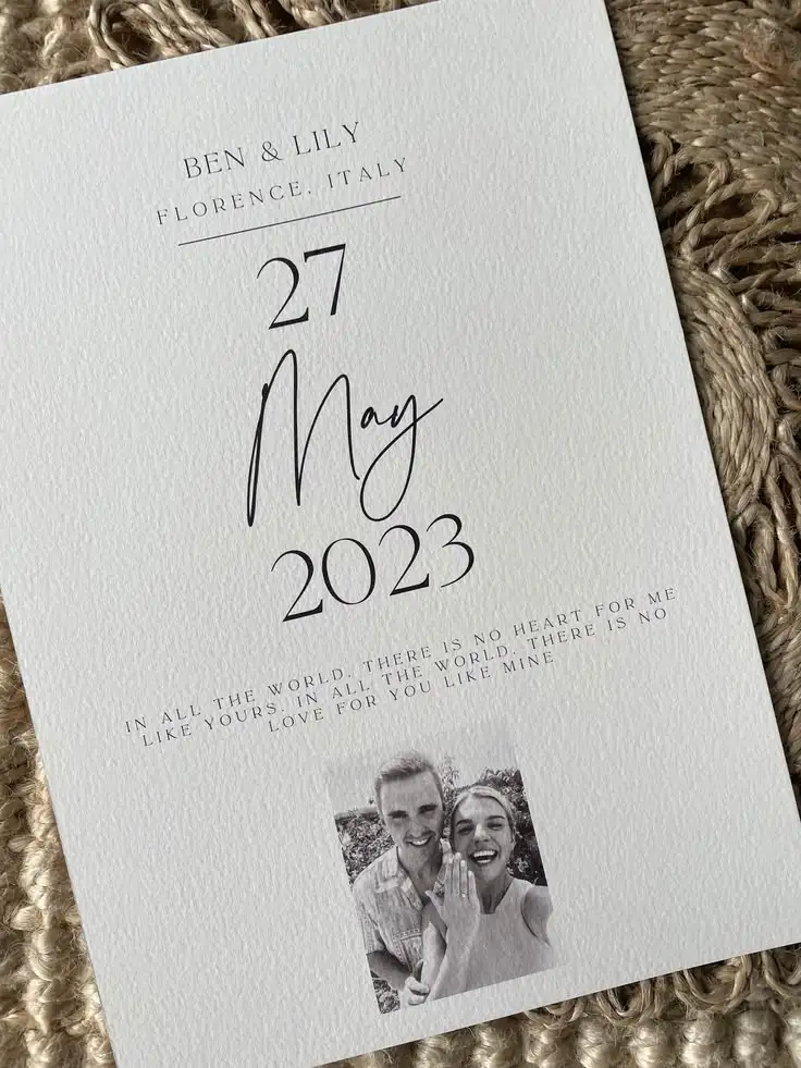 Custom Texture Cotton Card Wedding Invitation Save The Date Bridal Shower Menu Personalized Text Print Thank You Party Supplies view 2