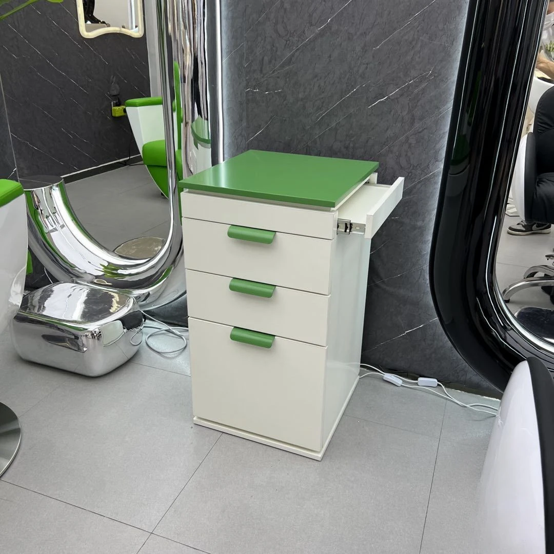 Tool cabinets, drawer floor to ceiling cabinets, hair salon special cabinets with sockets