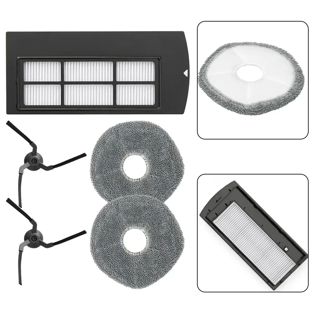 5 sztuk szczotka boczna filtr ściereczka do mopa zestaw podkładek do Clean X9 Pro części do odkurzacza robota części do sprzętu domowego