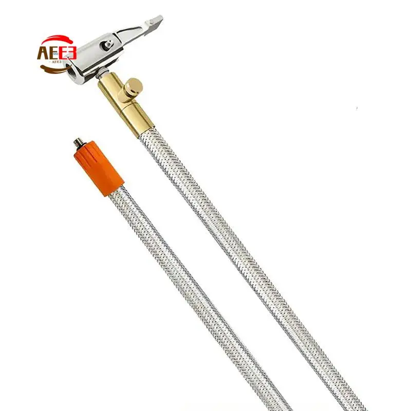 

AEE3-Extended Portable Air Compressor Tire Inflator Replacement Hose With Stainless Steel Mesh For Protection, Air Pump Tube