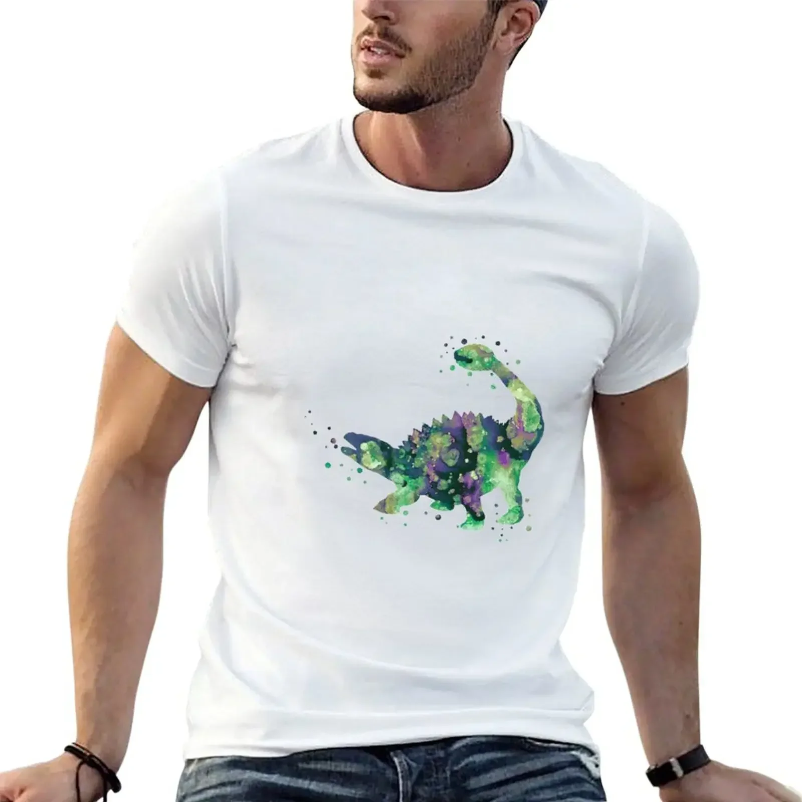 

Ankylosaurus, watercolor Ankylosaurus, dinosaur T-Shirt korean fashion anime customizeds mens clothes