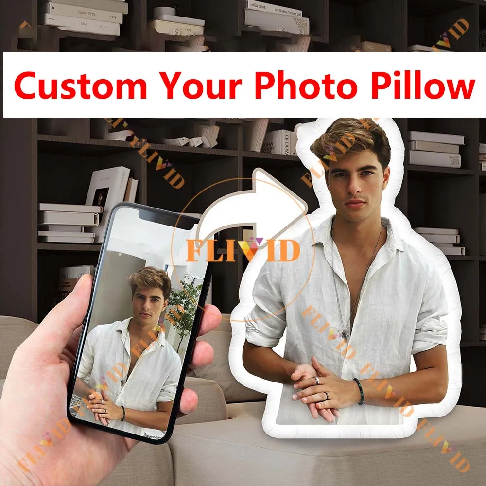 Custom Human Portrait Animals Photo Pillow Personalized Creative Gift Sofa Throw Pillow Customized Man Pillow Memorial Cushion