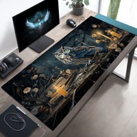 The Wisdom of Owls Cute Desk Mat Owl Desk Pads Gaming Mouse Pad 40x90cm Gamer Mousepad XXL Game Office Table Decor Large Playmat